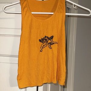 Orange Tanked Crop Top